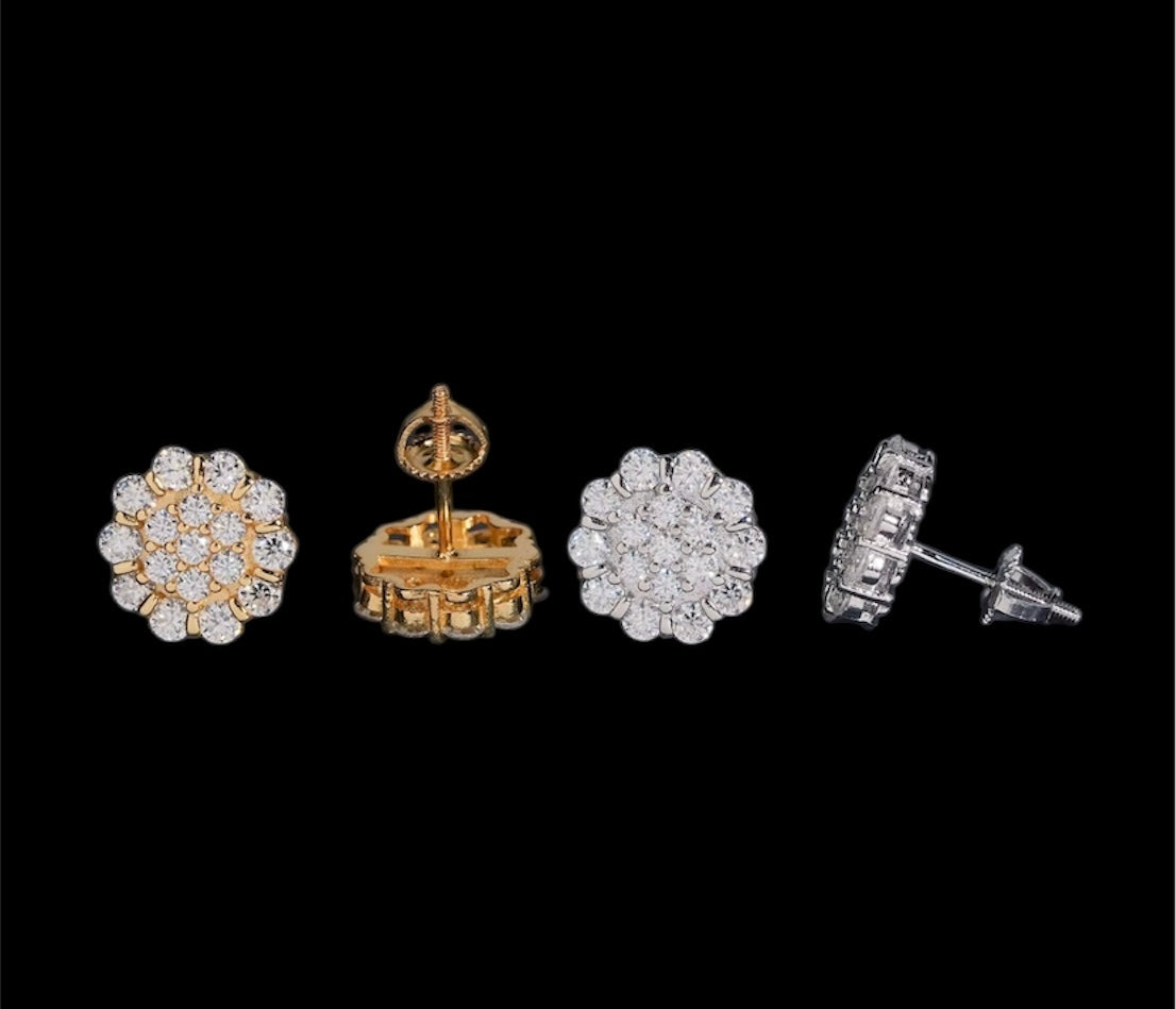 VVS FLOWER CLUSTER DIAMOND EARRINGS