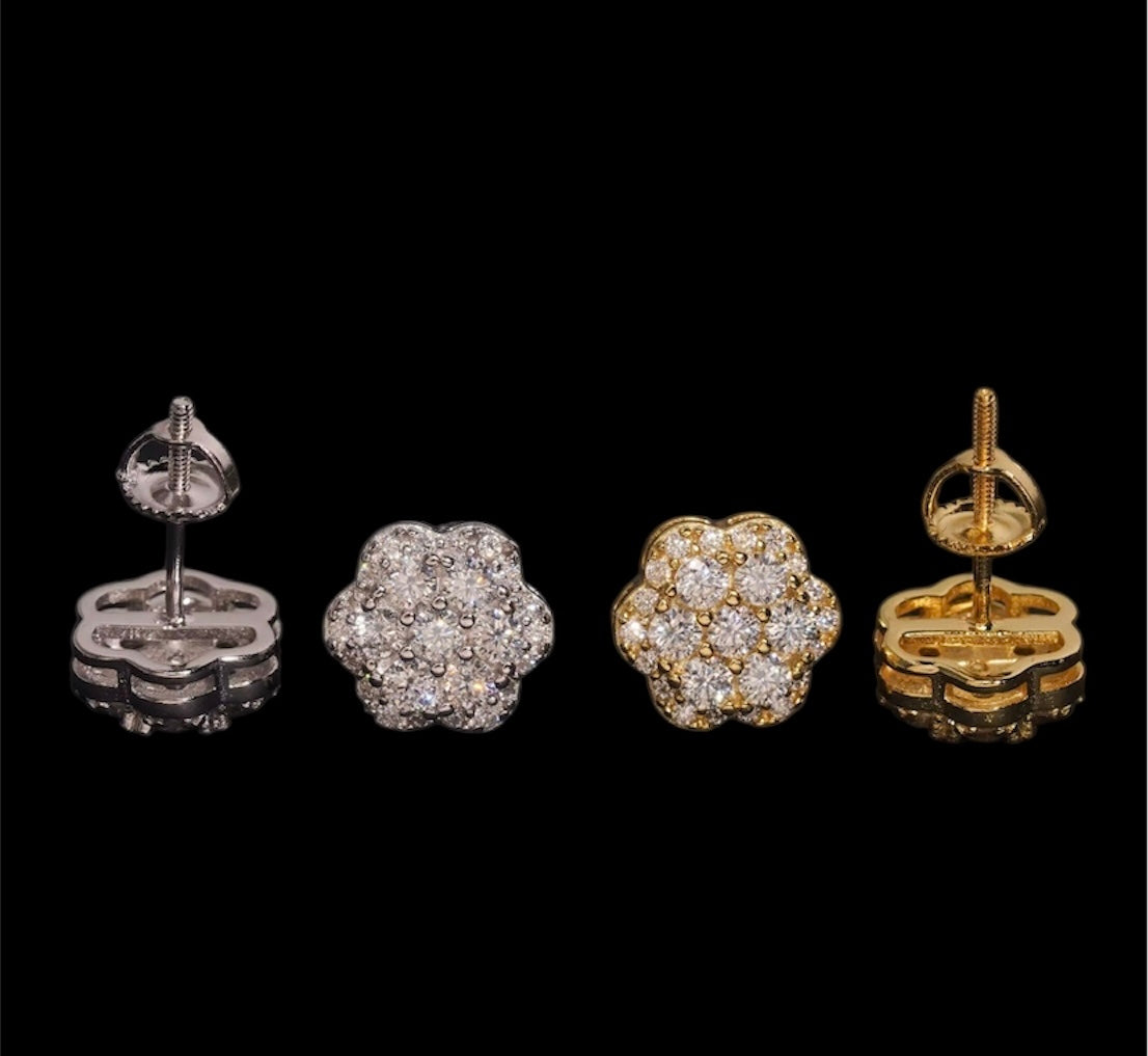 VVS FLOWER CLUSTER DIAMOND EARRINGS