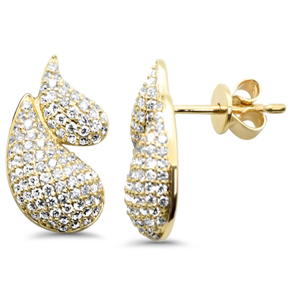 Diamond Pear Shaped Earrings