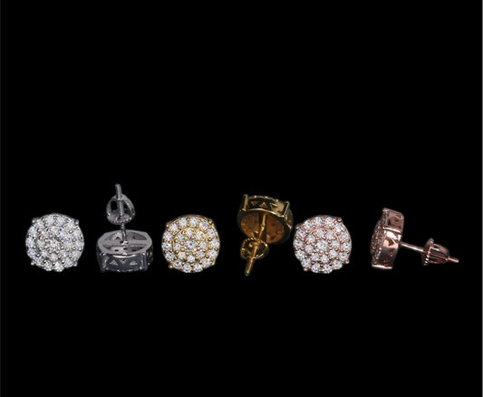 VVS ROUND CLUSTER EARRINGS