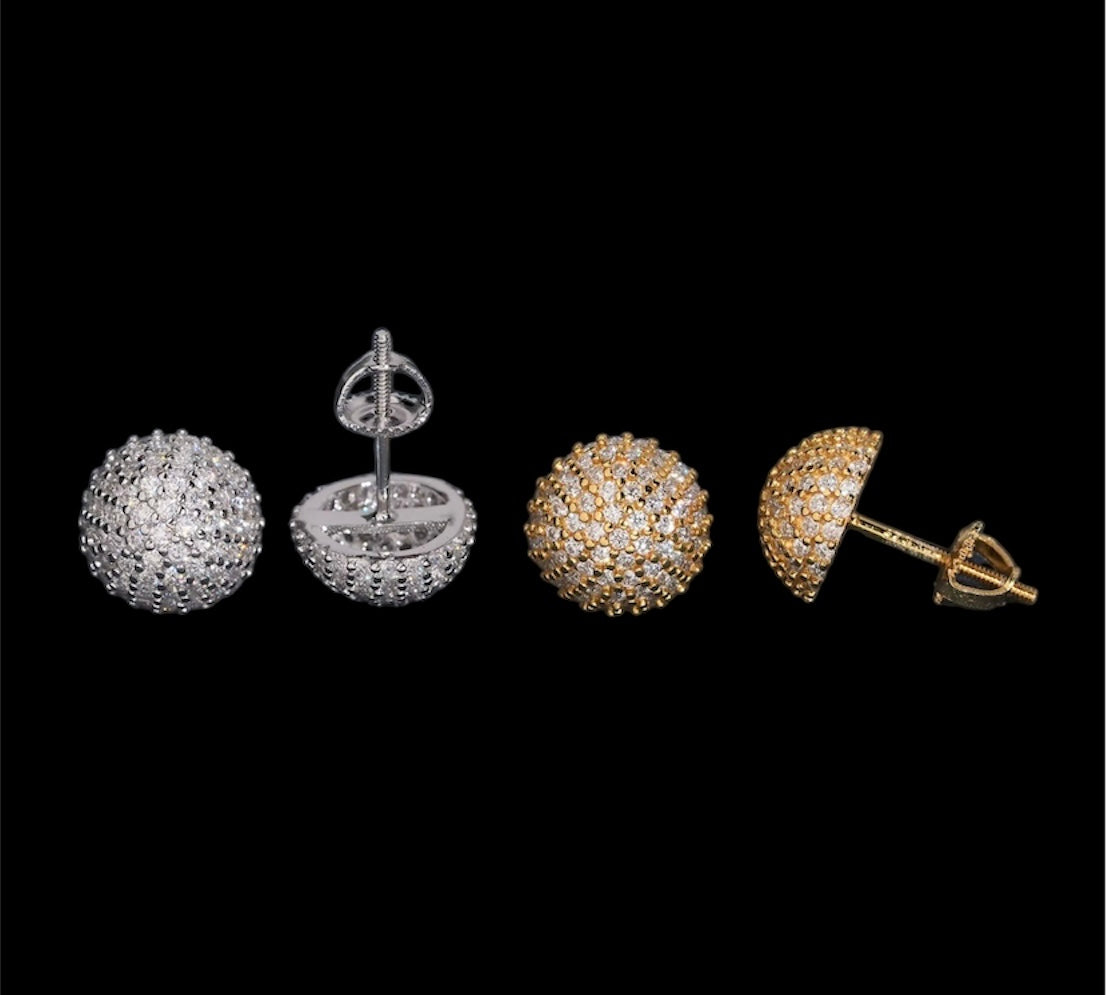 VVS HALF BALL DIAMOND EARRINGS