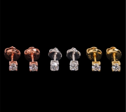 VVS SOLITAIRE DIAMOND EARRINGS