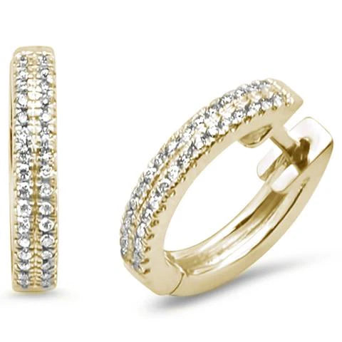 Trendy Diamond Hoop Huggie Earrings