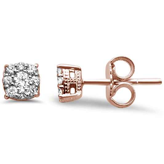 Rose Gold Diamond Stud Earrings