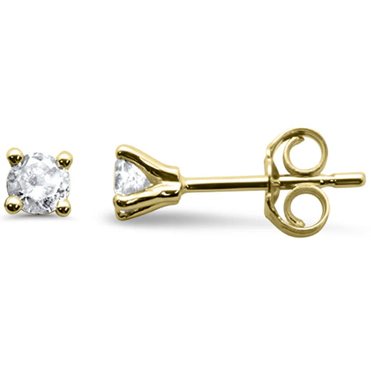 Micro 0.25ct G SI 14K Gold Diamond Solitaire Stud Earrings