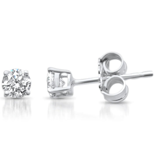 .50ct 14K White Gold Diamond Solitaire Stud Earrings